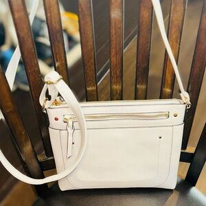 INC International
Concepts White Vegan Leather Dome Satchel Crossbody Bag NWOT